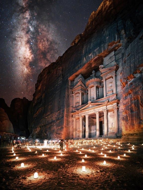 Petra Jordanien mit Sternenhimmel