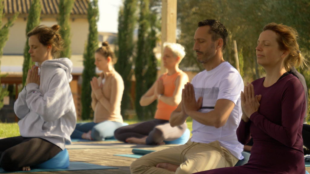 Yogagruppe auf Mallorca