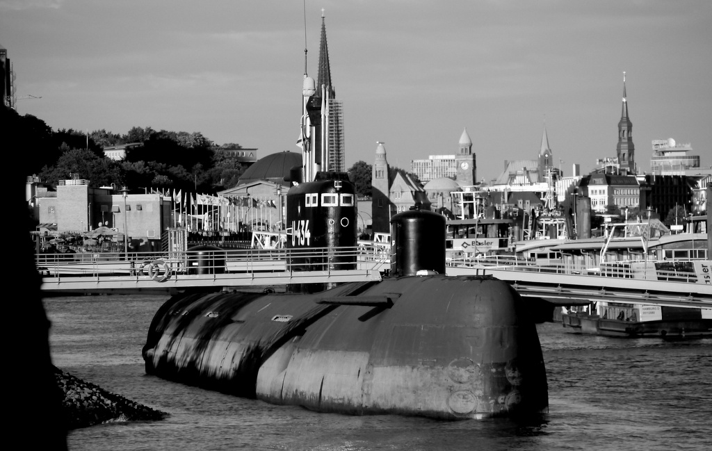 Das Museum U-Boot 434 im Hamburger Hafen.