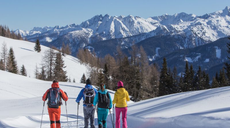 Vier Winterwanderer in Osttirol